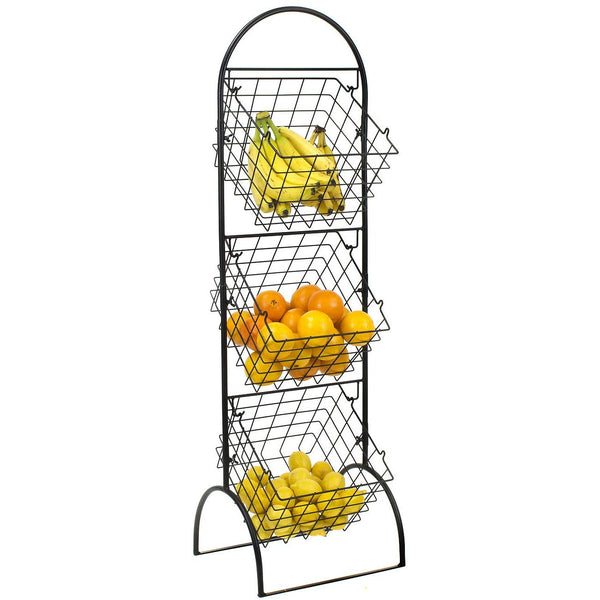 sorbus Adjustable Market Basket Stand (3 Tier)