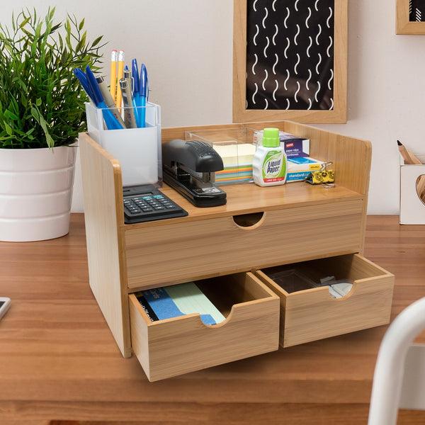 Sorbus Bamboo Desk Organizer (3 Tier)