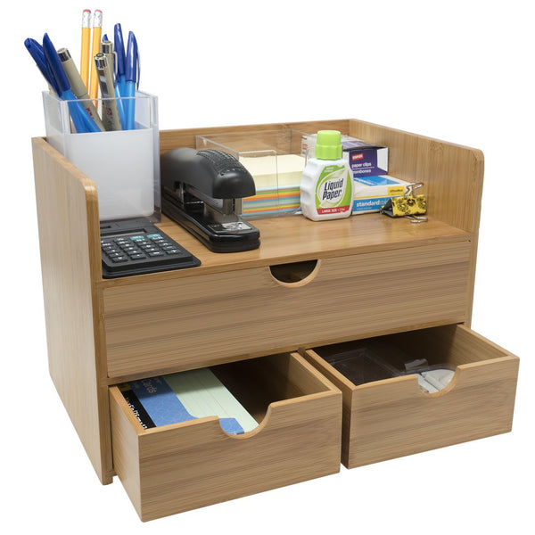 sorbus Bamboo Desk Organizer (3 Tier)