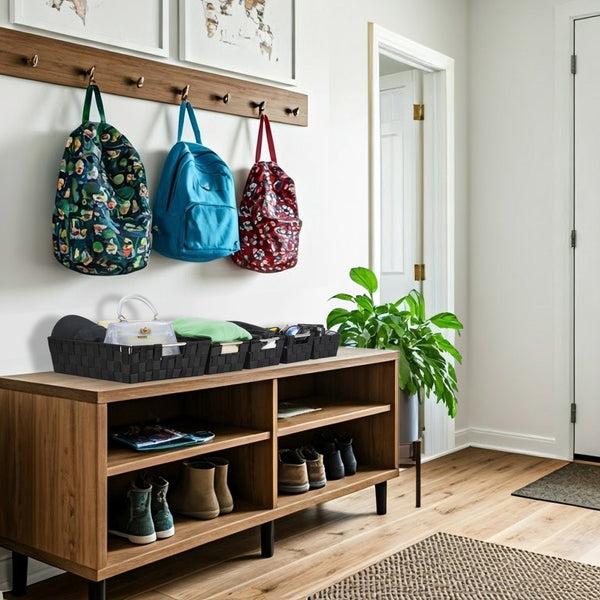 Sorbus Basket Bin Flat Set Double Woven (9 Pack)