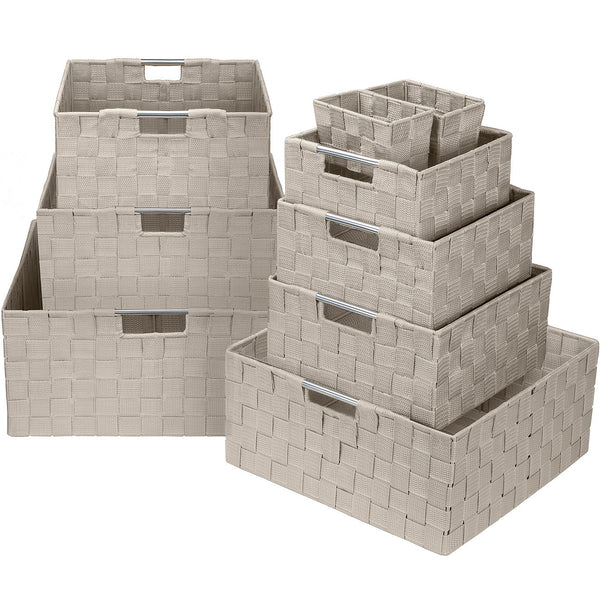 sorbus Basket Bin Set Double Woven (9 Pack)