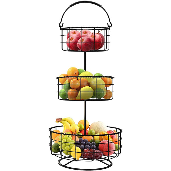 sorbus Basket Holder Stand (3 Tier)