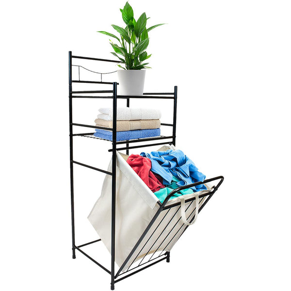 Sorbus Bathroom Tower Shelf Hamper