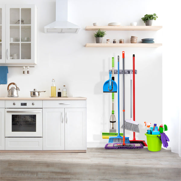 Sorbus Broom And Mop Storage Organizer