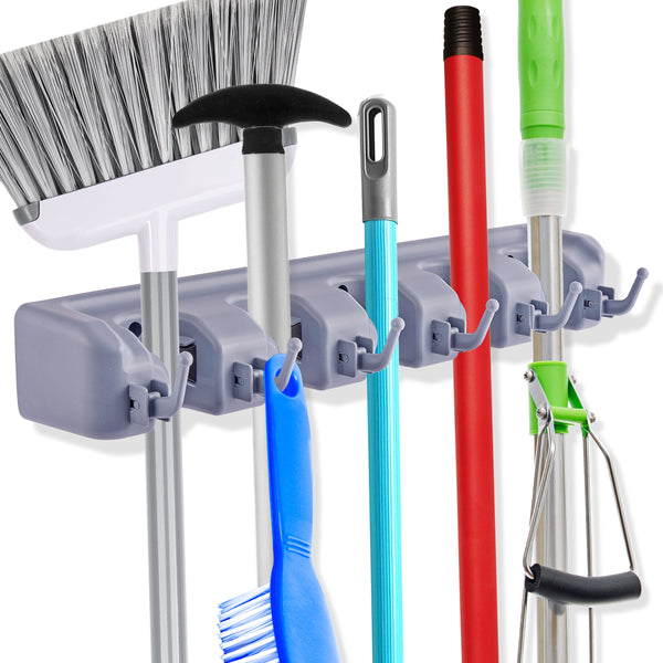sorbus Broom and Mop Storage Organizer