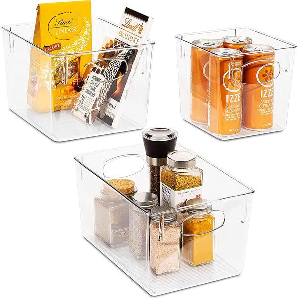 Sorbus Clear Container Bin Set (3 Pack)
