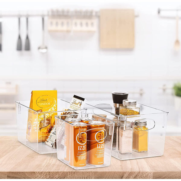 Sorbus Clear Container Bin Set (3 Pack)