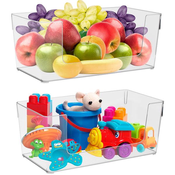 sorbus Clear Open Front Container Bin Set