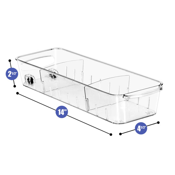 Sorbus Clear Organizing Bins On Wheels