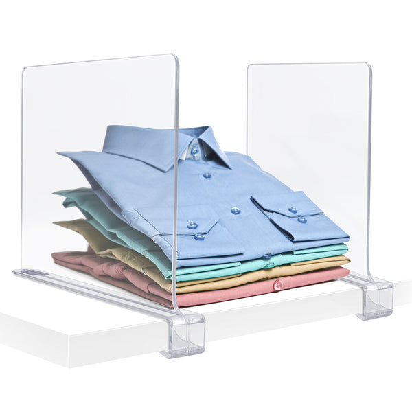 sorbus Clear Shelf Divider Set (Clip-On)