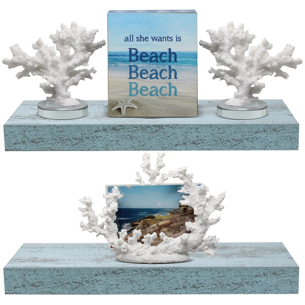 sorbus Coastal Floating Shelves (2 Pack)
