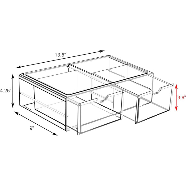 Sorbus Cosmetic Organizer (2 Drawer)
