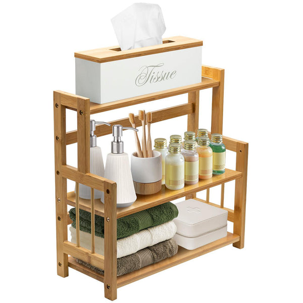 Sorbus Countertop Stand (3-Tier Bamboo)