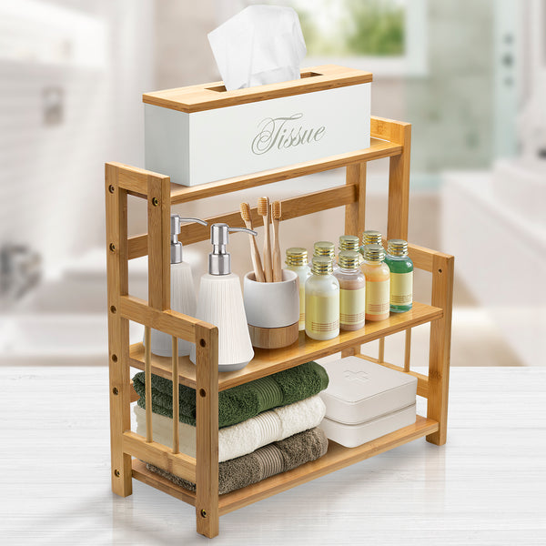 Sorbus Countertop Stand (3-Tier Bamboo)