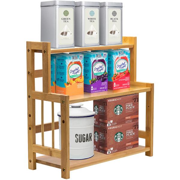 sorbus Countertop Stand (3-Tier Bamboo)