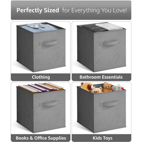 Sorbus Cube Fabric Storage 11" Bin (4 Pack)