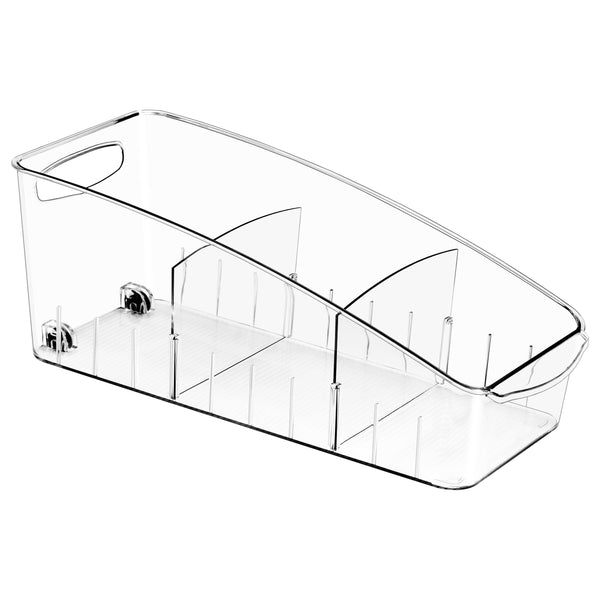 Sorbus Curved Clear Organizing Bins On Wheels