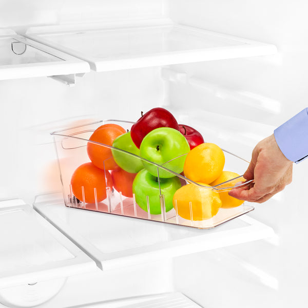 Sorbus Curved Clear Organizing Bins On Wheels