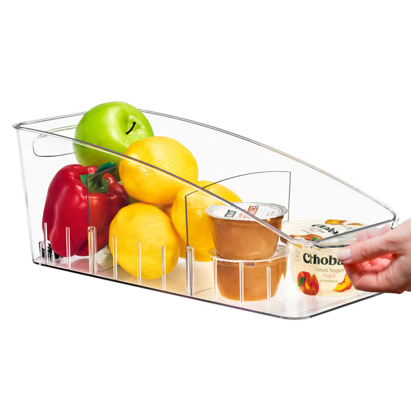 sorbus Curved Clear Organizing Bins on Wheels