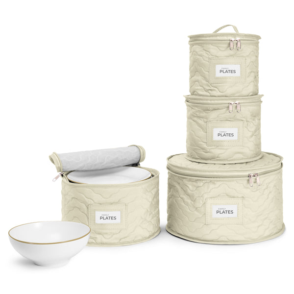 sorbus Dinnerware Quilted Storage Set (4 Pc)