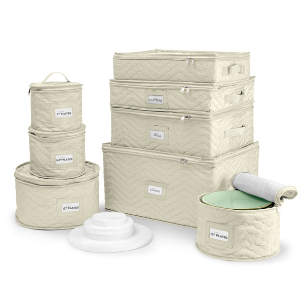 sorbus Dinnerware Quilted Storage Set (8 Pc)