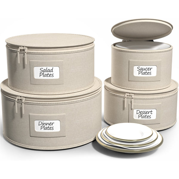 sorbus Dinnerware Storage Container Set (4 Pc)