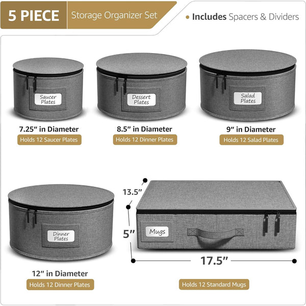 Sorbus Dinnerware Storage Set
