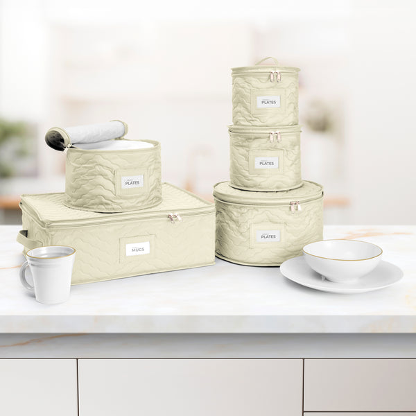 Sorbus Dinnerware Storage Set Serves 12 (5 Pack)