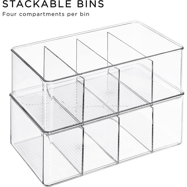 Sorbus Divided Storage Bins For Tea Station