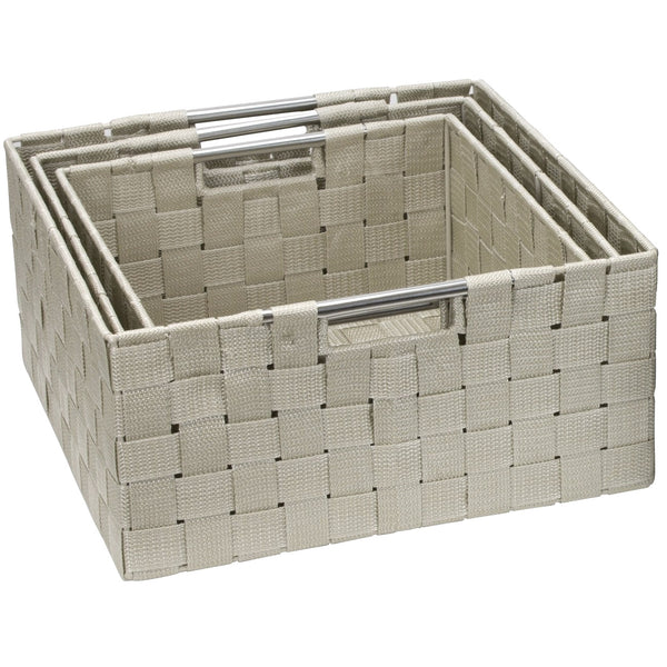 Sorbus Double Woven Basket Bin Set (3 Pack)