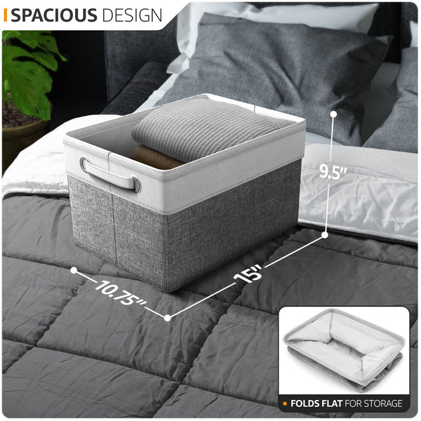 Sorbus Fabric Storage Basket Set (3 And 6 Pack)