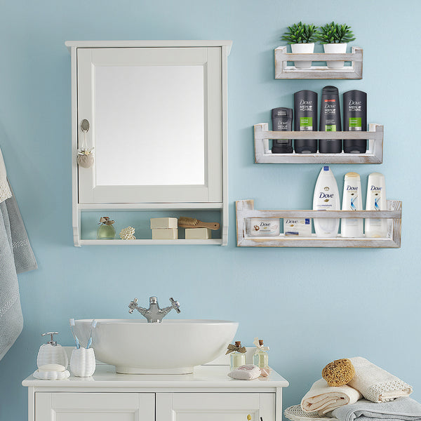 Sorbus Farmhouse Floating Ledge Shelves (Set Of 3)