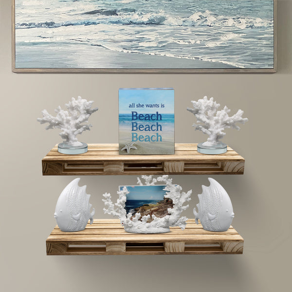 Sorbus Farmhouse Floating Shelves (Set Of 2)