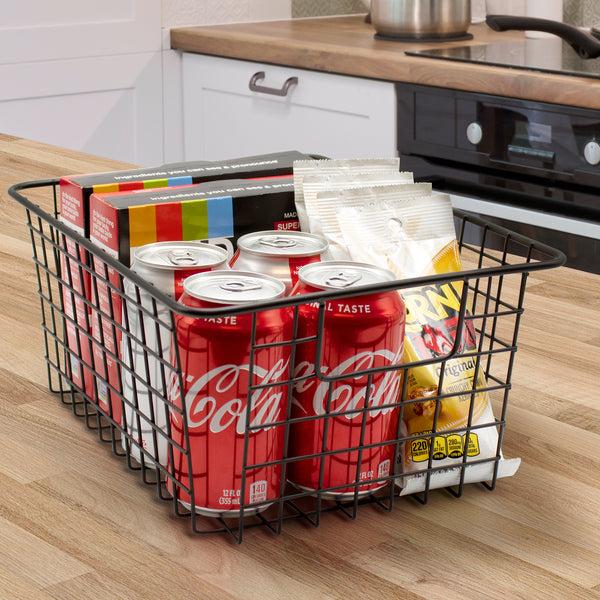 Sorbus Farmhouse Wire Storage Bins (2 Pack)