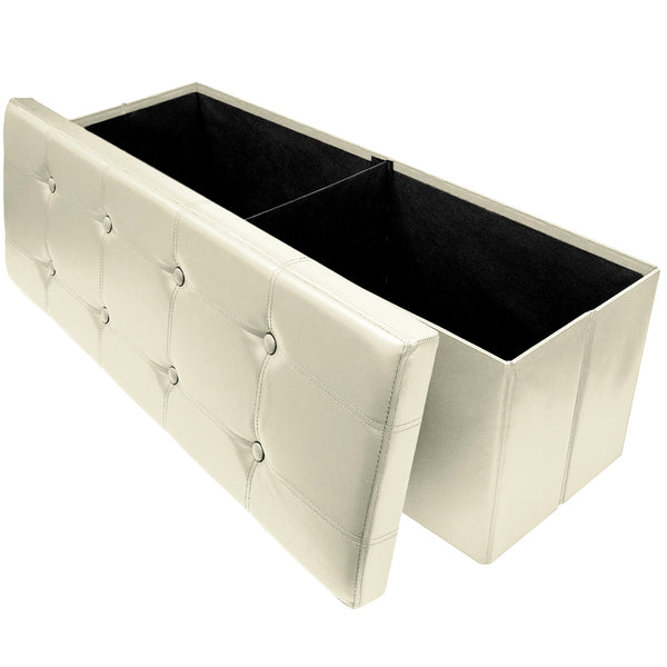 sorbus Faux Leather Storage Bench (Large)