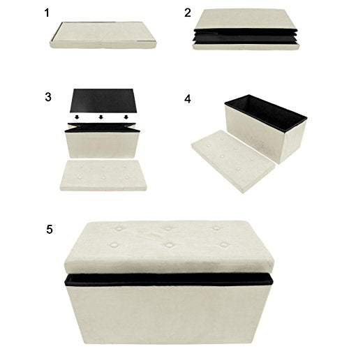 Sorbus Faux Suede Storage Bench (Medium)