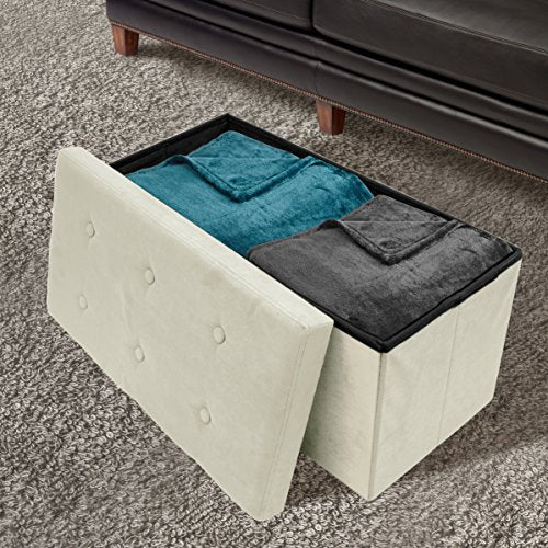 Sorbus Faux Suede Storage Bench (Medium)
