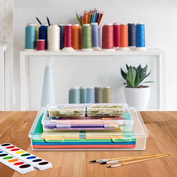 Sorbus Flat Document & Paper Storage Box Set (4 Pc)