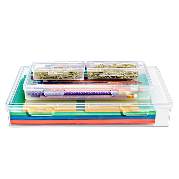 Sorbus Flat Document & Paper Storage Box Set (4 Pc)