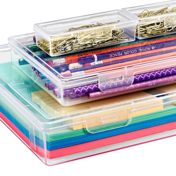 Sorbus Flat Document & Paper Storage Box Set (4 Pc)