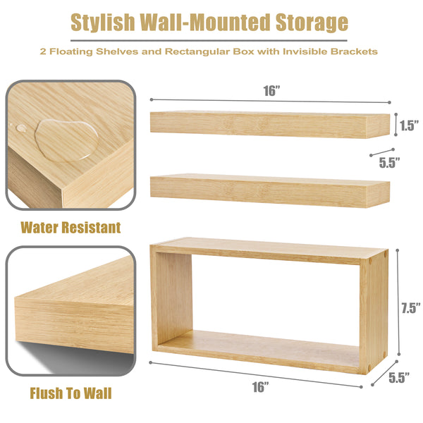 Sorbus Floating Shelves For Wall (Set Of 3)