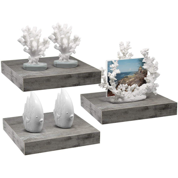 Sorbus Floating Square Shelves (3 Pack)