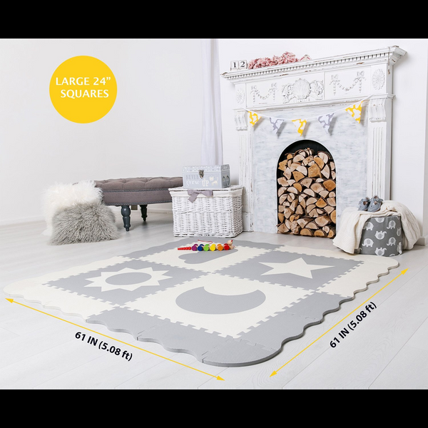 Sorbus Floor Baby Play Mat Interlocking Set (4 Pc)