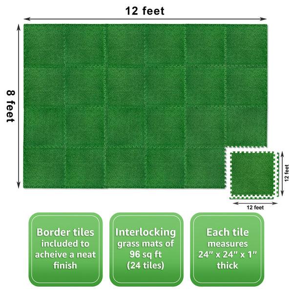Sorbus Floor Grass Mat Interlocking Set