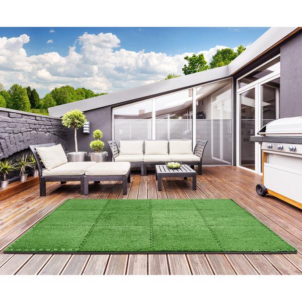 Sorbus Floor Grass Mat Interlocking Set