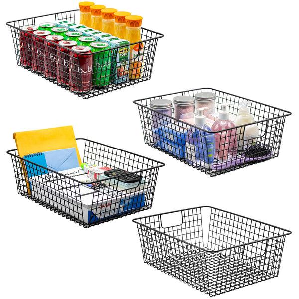 sorbus Iron Storage Basket (4 Pack)