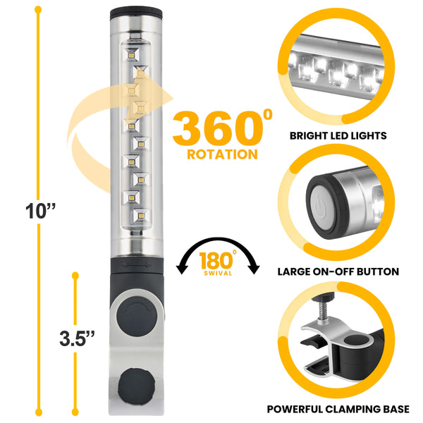 Sorbus LED Lights-360 Degree Clamping Grill Light