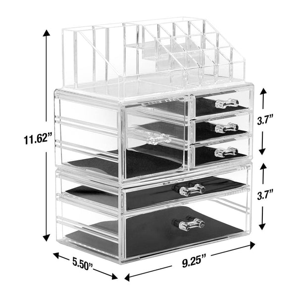 Sorbus Makeup Organizer Case (6 Drawer 3Pc)