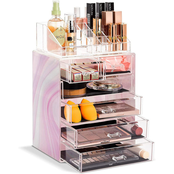 Sorbus Makeup Organizer Set (6 Drawers Tie-Dye)
