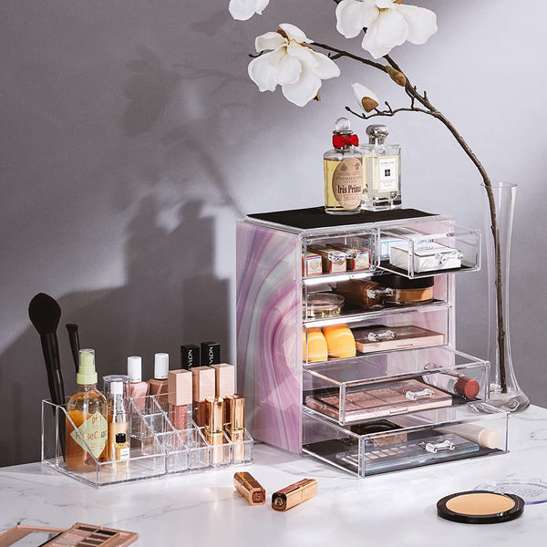 Sorbus Makeup Organizer Set (6 Drawers Tie-Dye)